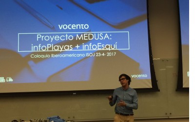 Borja Bergareche presenta el “proyecto Medusa” del Vocento Media Lab en el simposio de periodismo digital ISOJ de Austin (EE.UU.)