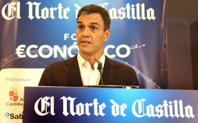 Pedro Sánchez participa en El Foro Económico de El Norte de Castilla ante una centena de empresarios de la comunidad